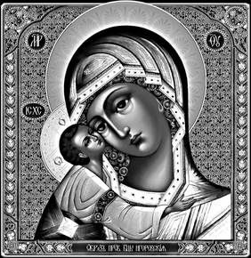 Богородица Игоревская - картинки для гравировки